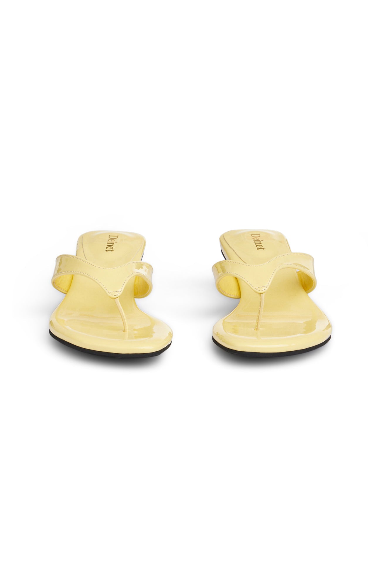 Deinet - ENAMEL FLIP FLOP IN LIGHT YELLOW