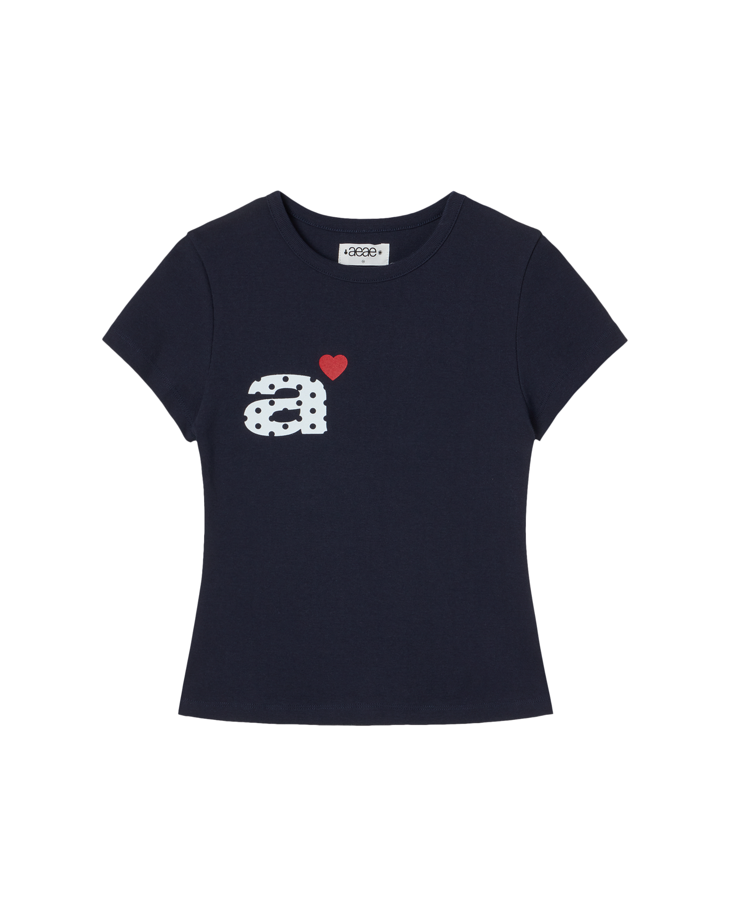 aeae - DOT SMALL LETTER TEE [NAVY]
