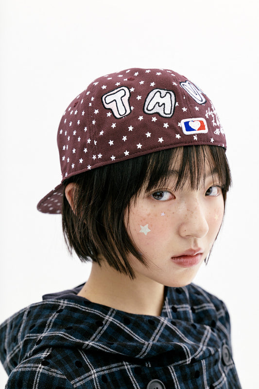 the museum visitor -  TMV PATCH EMBROIDERY CAP (WINE)