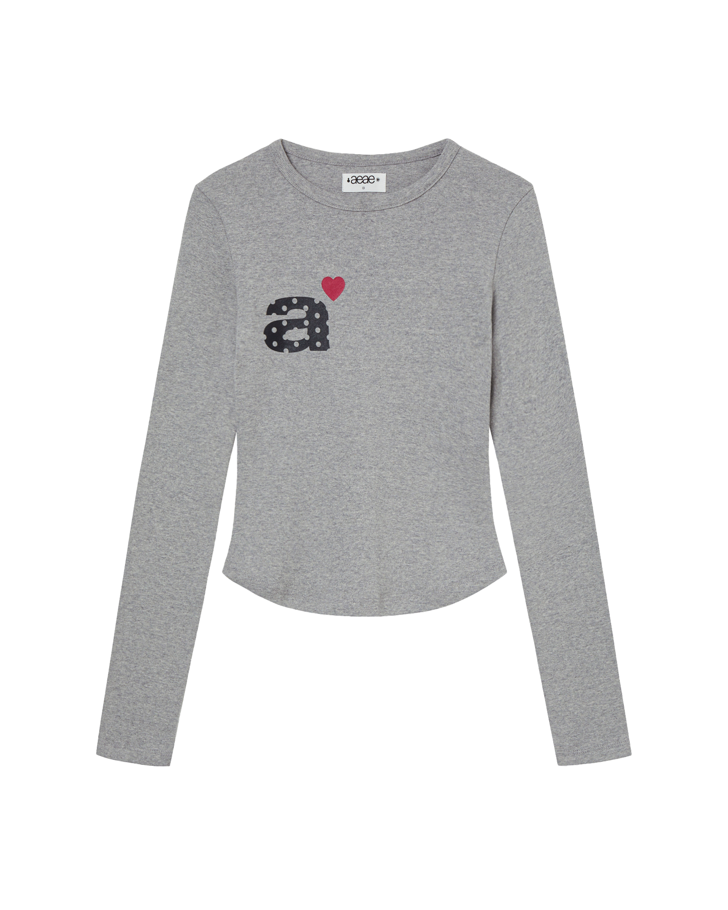 aeae - DOT SMALL LETTER L/S [MELANGE GREY]