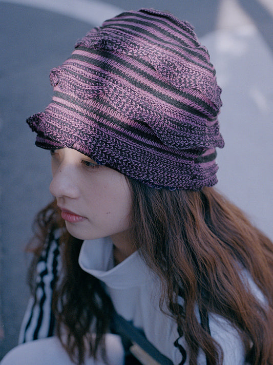 PETAL BEANIE IN GRAPE