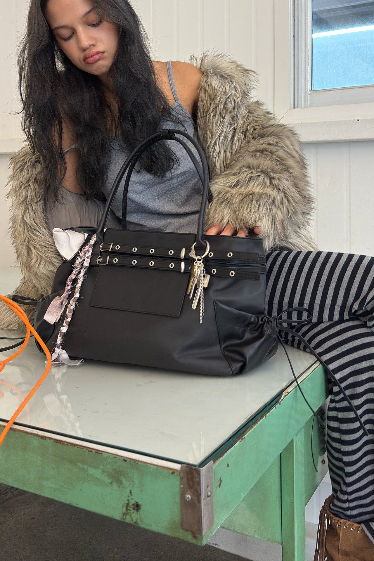yeomim - [2차 재입고] 타운 벨트 백 town belt bag (nylon black)