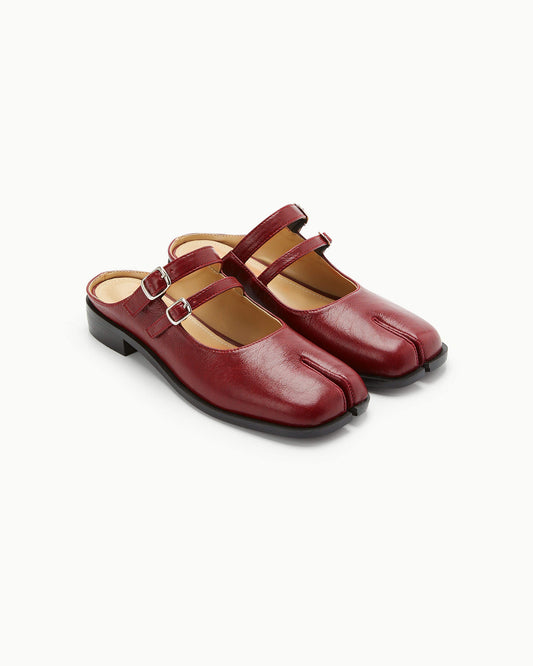 PAES - Double Buckle Mule / Burgundy