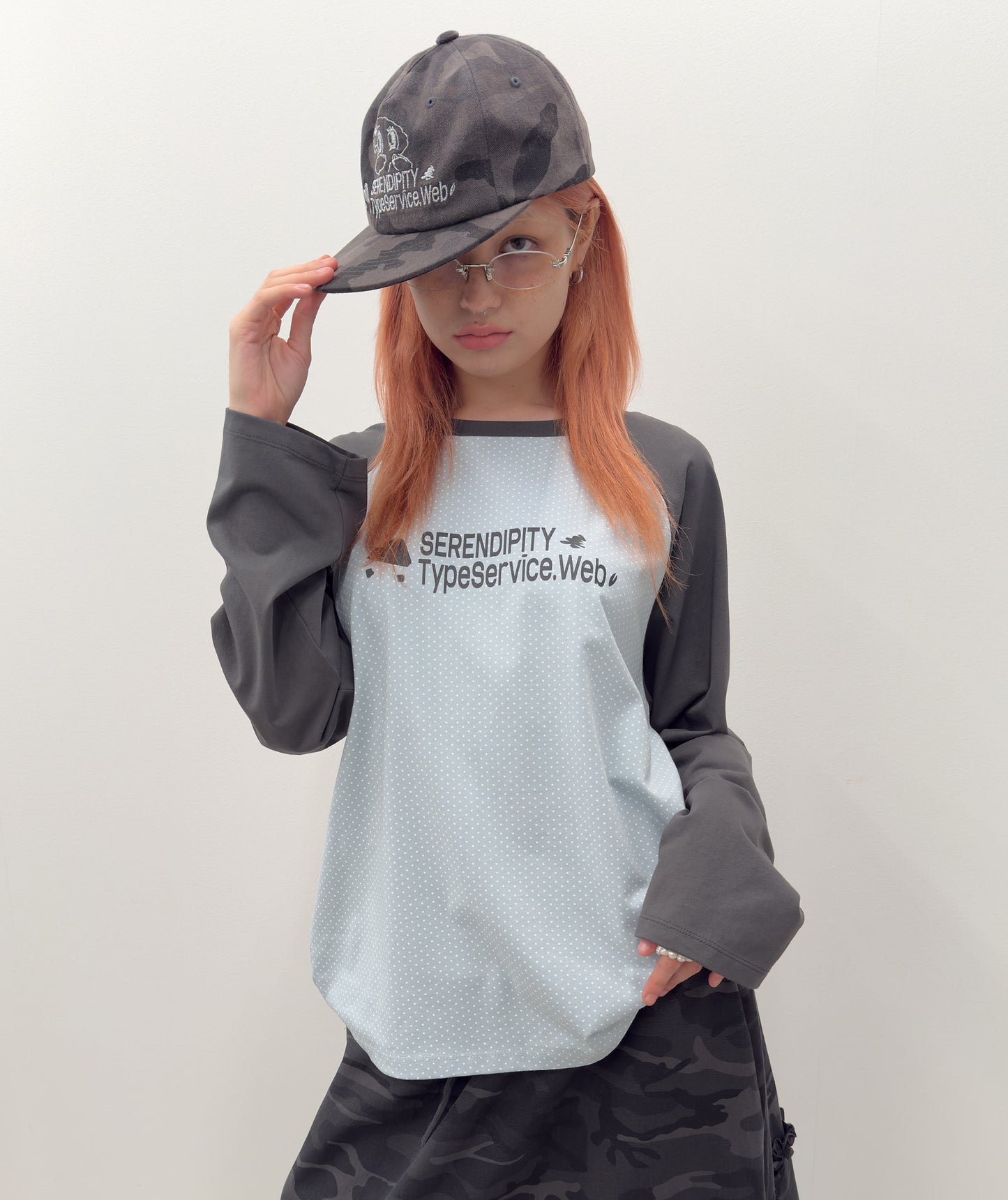 [9/19 예약발송] Dotted Raglan Top [Charcoal]