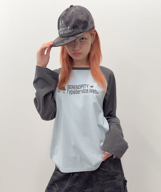 [9/19 예약발송] Dotted Raglan Top [Charcoal]