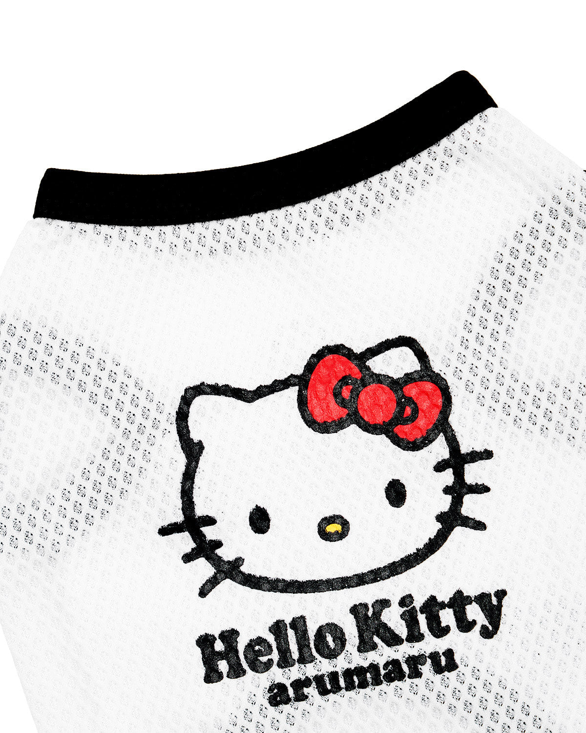 HELLO KITTY X ARUMARU PET SLEEVELESS MESH TOP_BLACK-2차 재입고