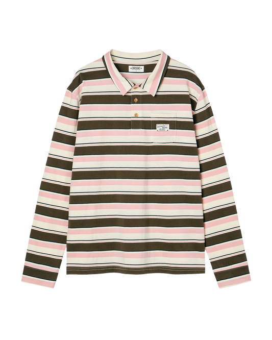 aeae - STRIPE PK T-SHIRTS [SKYBLUE / PINK / MELANGE GREY ]