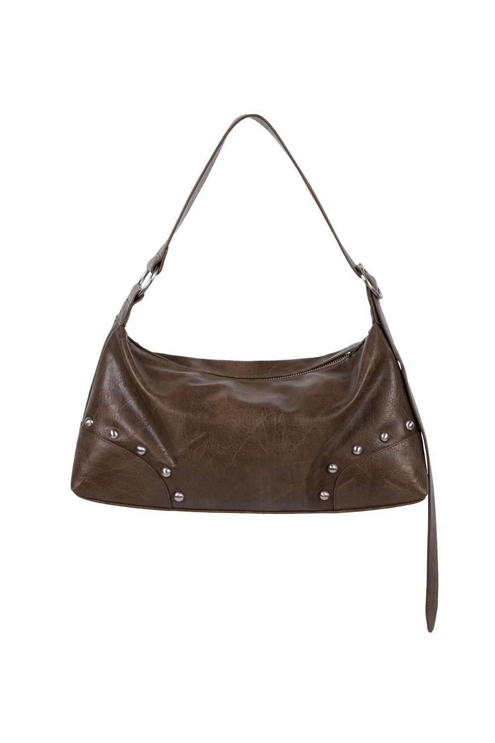 IUGA - Studded Hobo Bag (Brown)