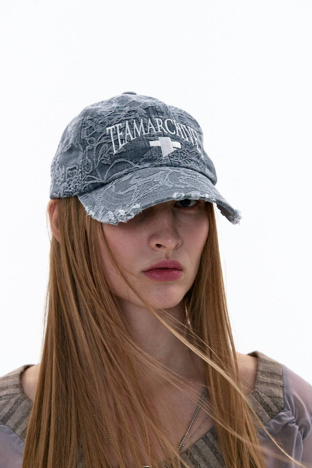 [2차 리오더]TEAMARCHIVES JACQUARD CAP (DENIM)