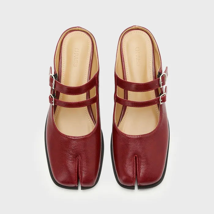 PAES - Double Buckle Mule / Burgundy