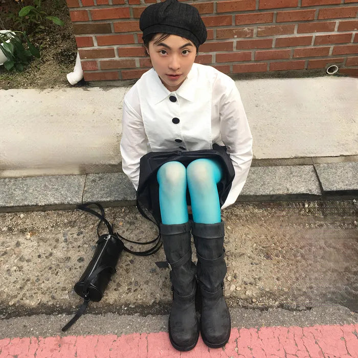 negativethree - [37차 리오더/10월17일 예약배송] Slouchy Long Boots "Washed Black"