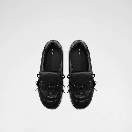 khiho - 3-Way Foldover Tongue Sneakers / Black