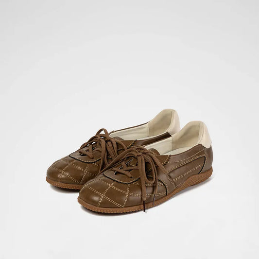 khiho - 3-Way Foldover Tongue Sneakers / Brown