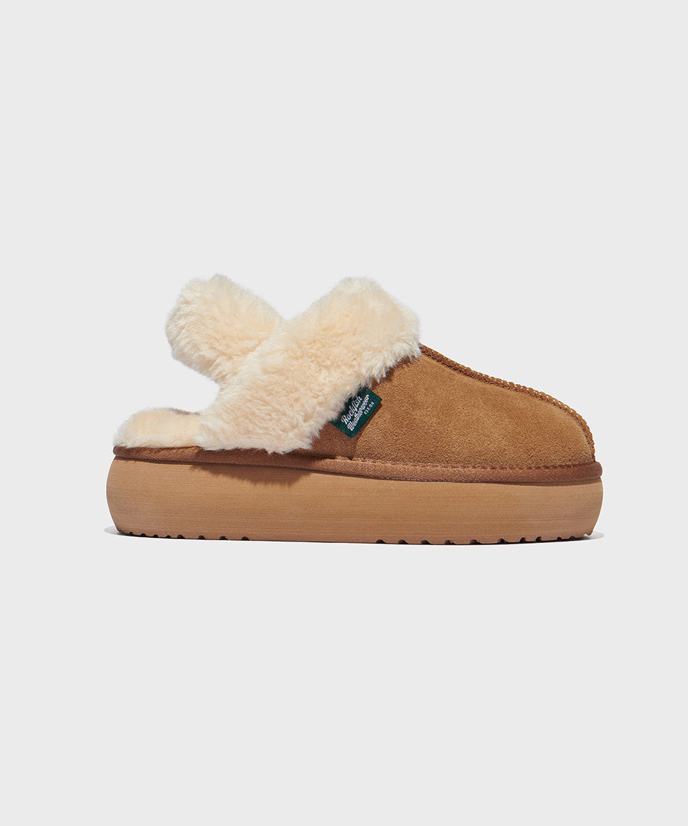 CLOUDY FLATFORM FUR SLINGBACK - 5color