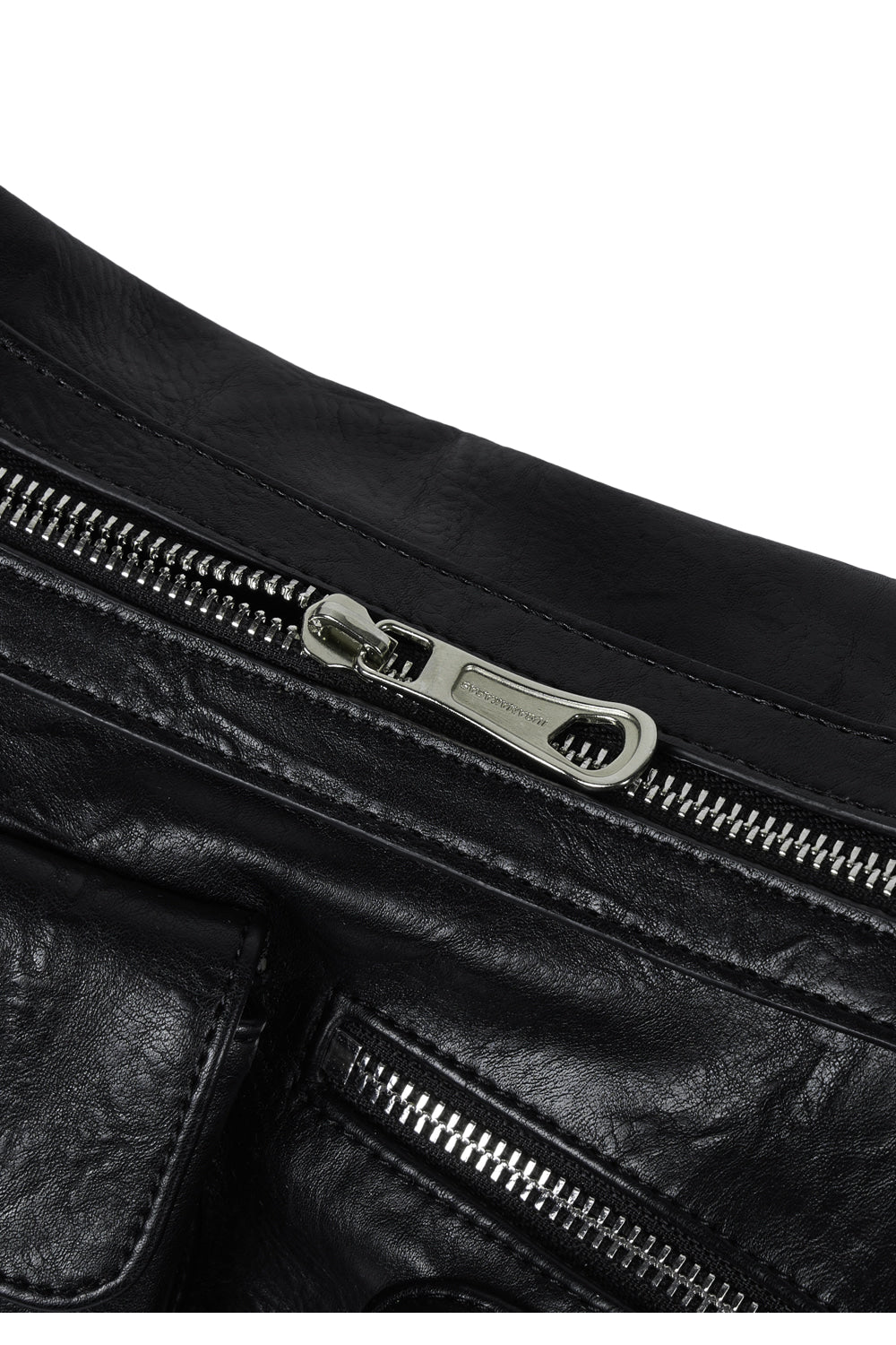 IUGA - Multi Pocket Leather Bag (Black)