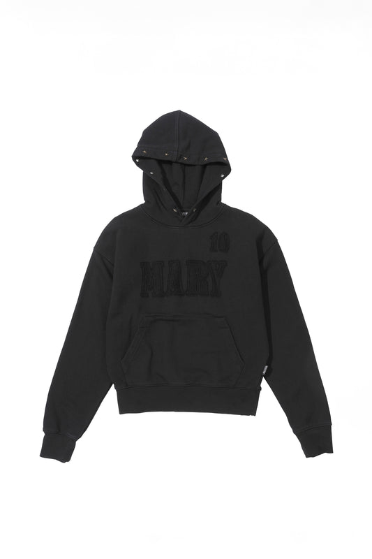 Mary Acid Peel Hoodie Washed Black