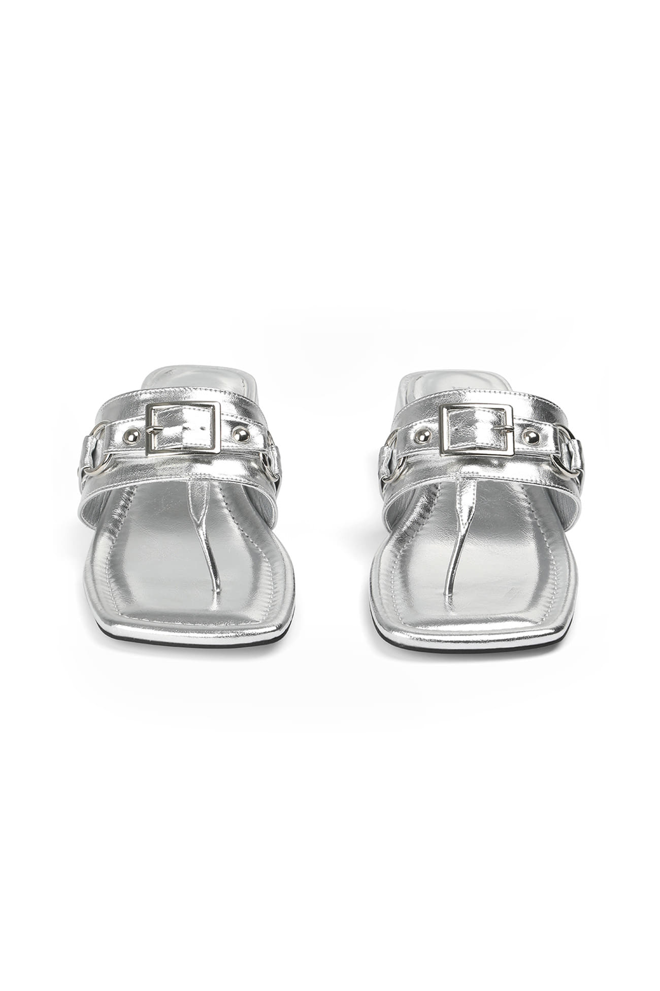 Deinet - STUD SQUARE FLIP FLOP IN SILVER