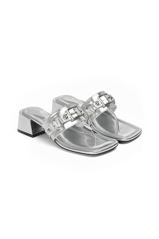 Deinet - STUD SQUARE FLIP FLOP IN SILVER