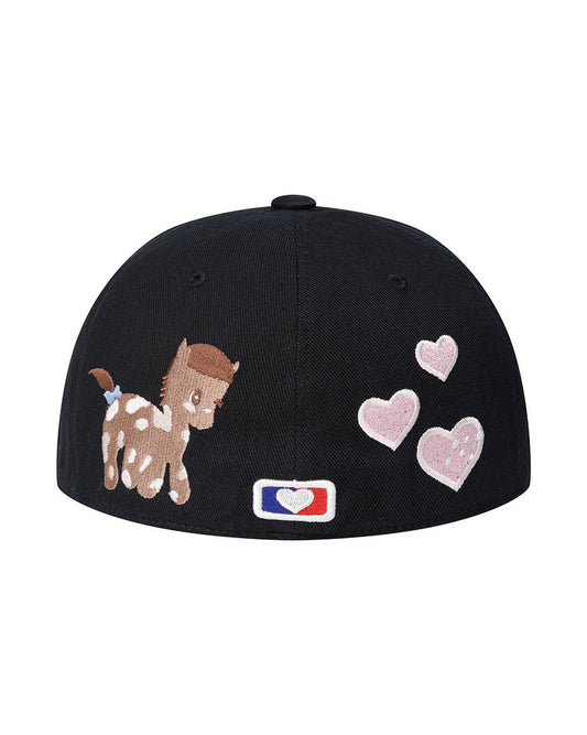 the museum visitor - PONY EMBROIDERY CAP (NAVY)