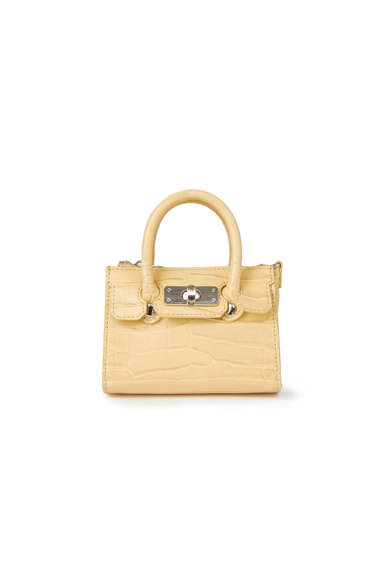 Deinet - CROCODILE PATTERN CHAIN MINI BAG IN BUTTER