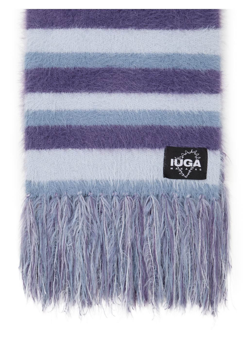 IUGA - Striped Hairy Bold Muffler (Light Purple)