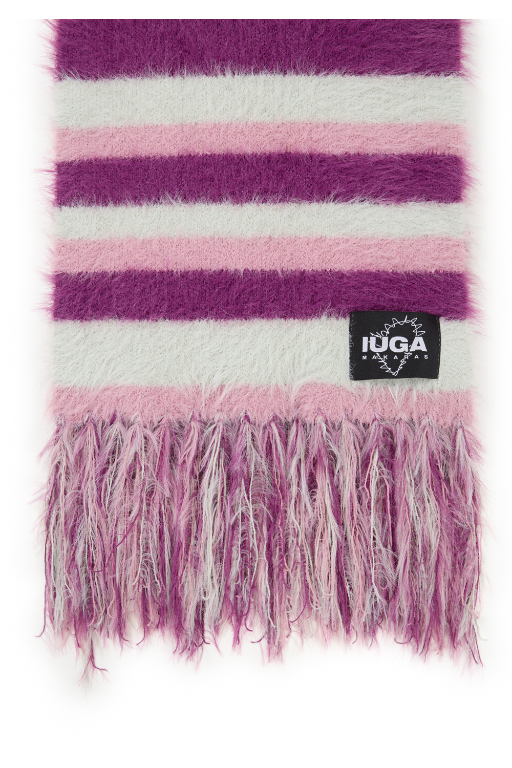 IUGA - Striped Hairy Bold Muffler (Magenta)
