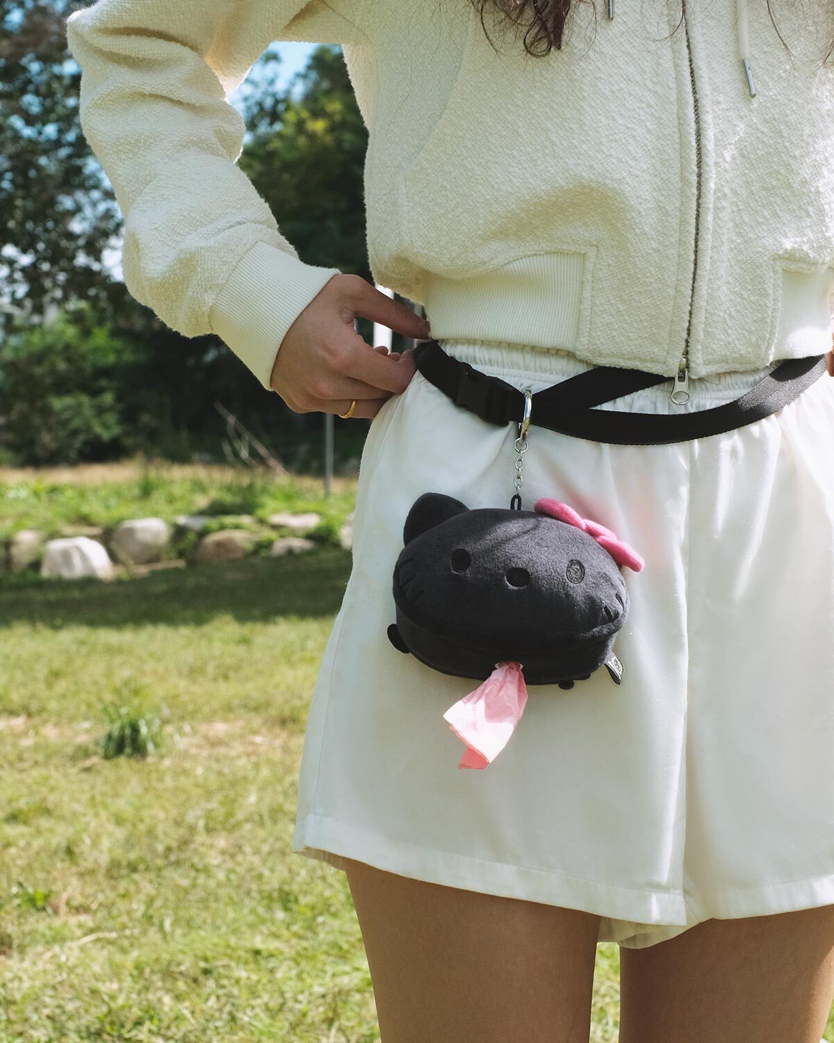 [10/10 KR出貨] HELLO KITTY X ARUMARU POOP BAG KEY RING_BLACK