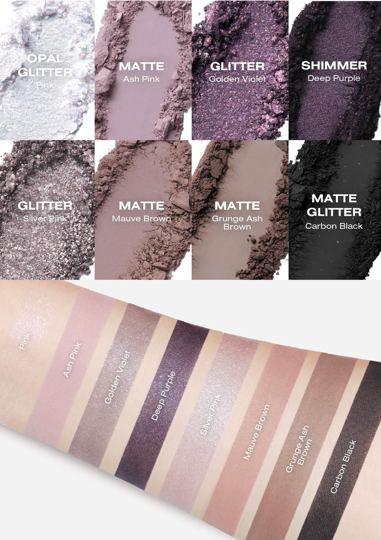 Risky Beauty - PIGMENT EYESHADOW PALETTE (DIM BERRY）