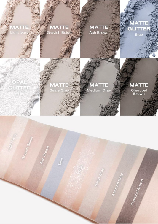 Risky Beauty - PIGMENT EYESHADOW PALETTE (DUSTY BLUE）