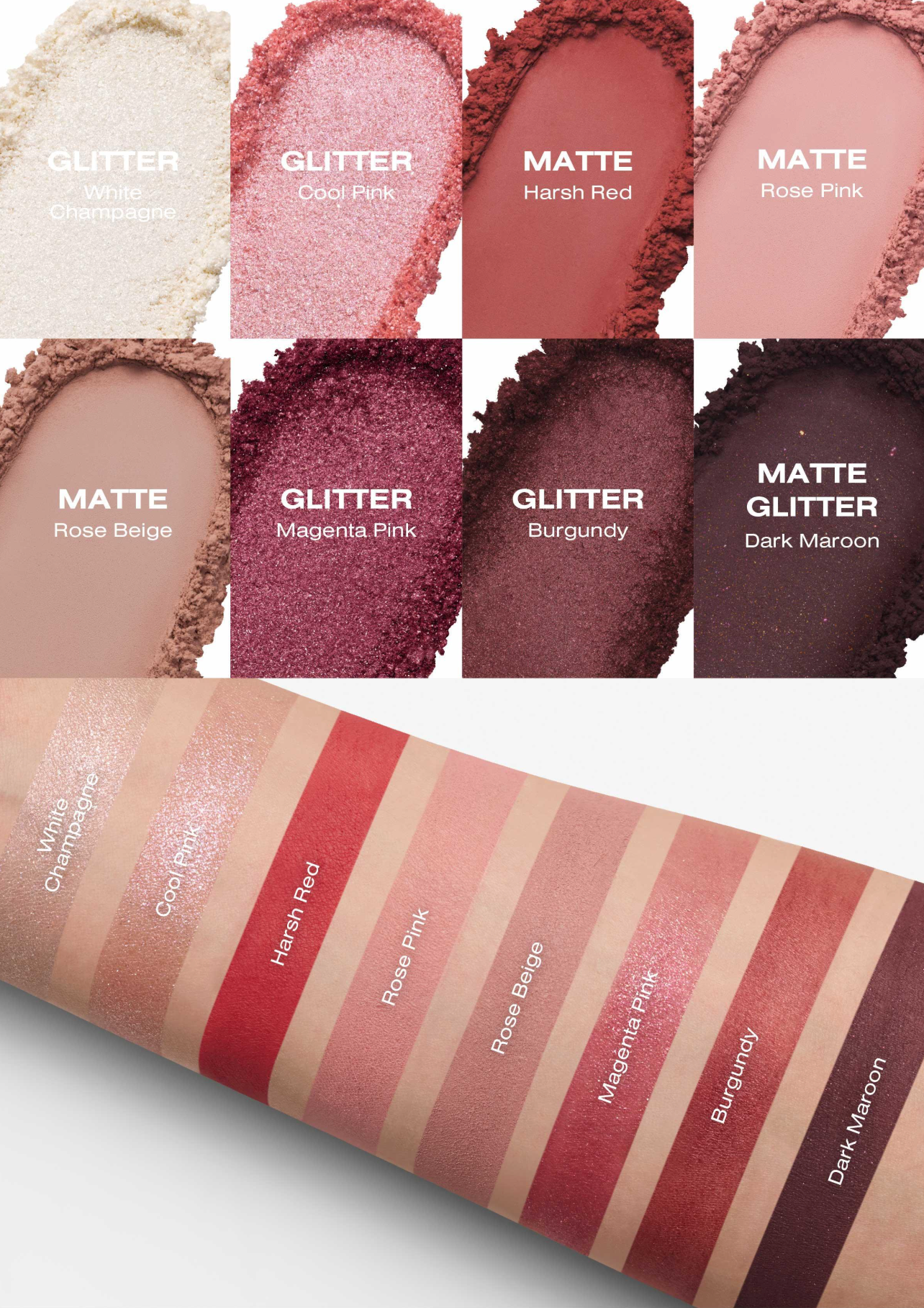 Risky Beauty - PIGMENT EYESHADOW PALETTE (HARSH）