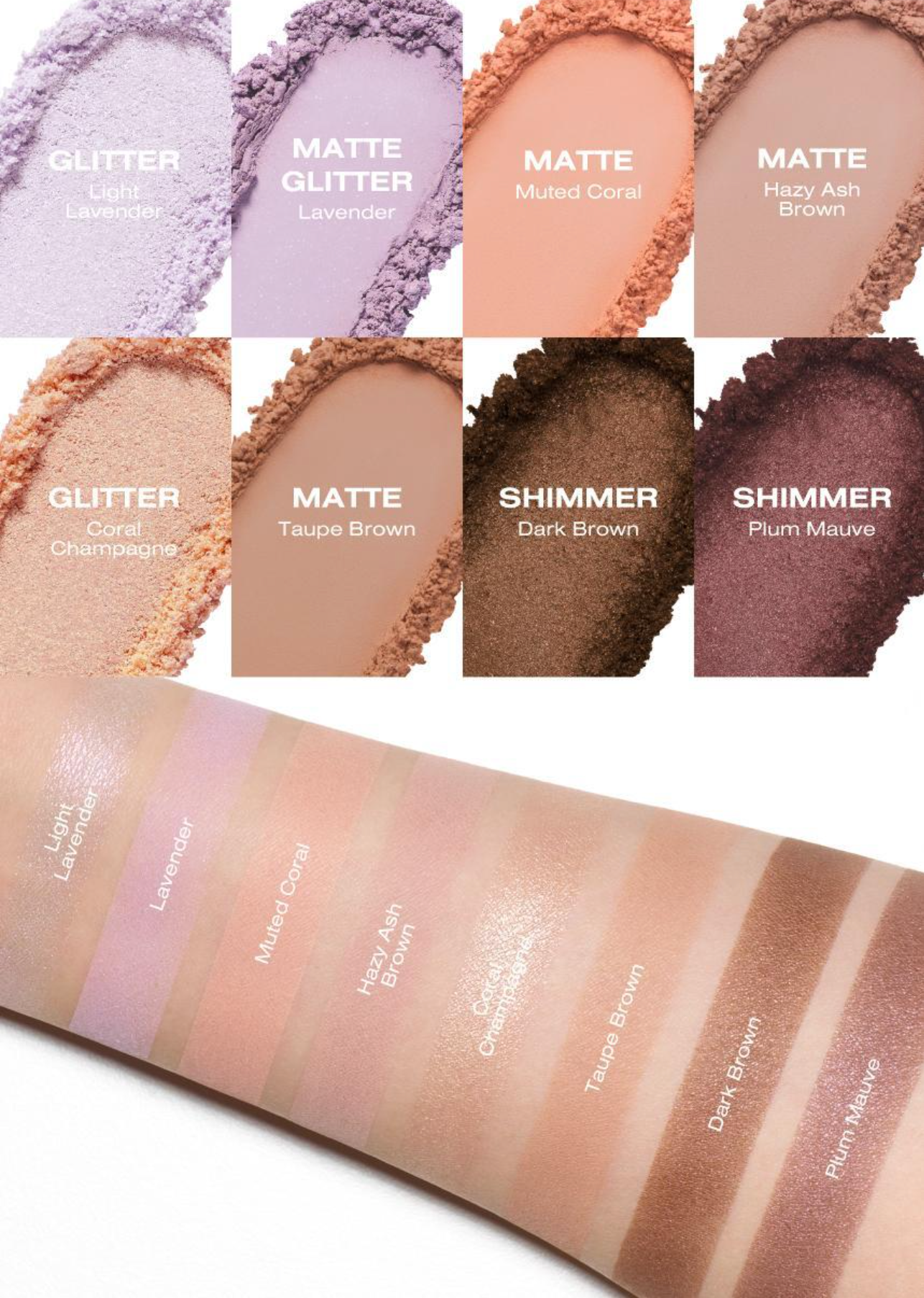 Risky Beauty - PIGMENT EYESHADOW PALETTE (MISCHIEF LAVENDER）
