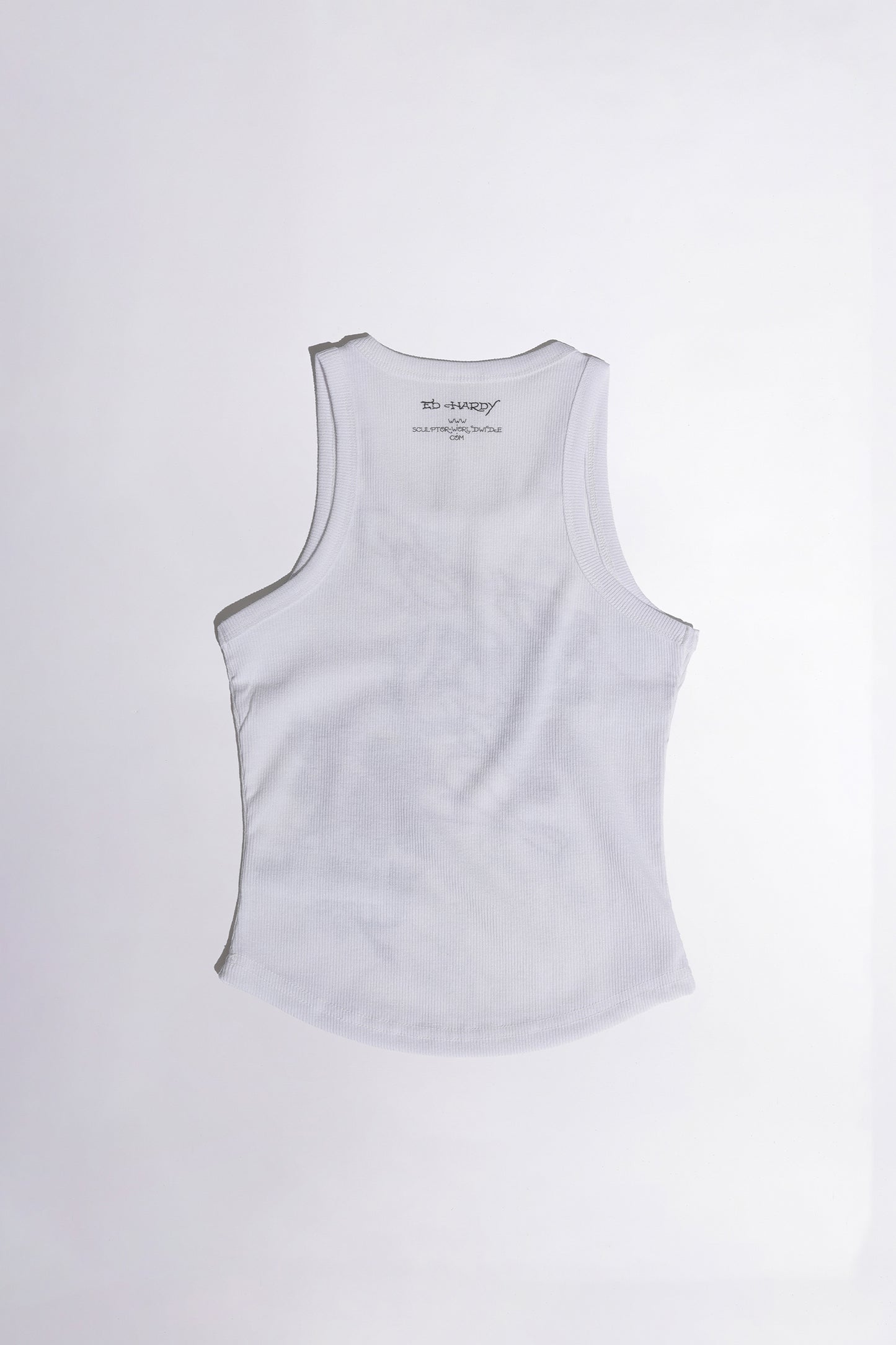 [Sculptor X Ed Hardy] Rib Tank Top White