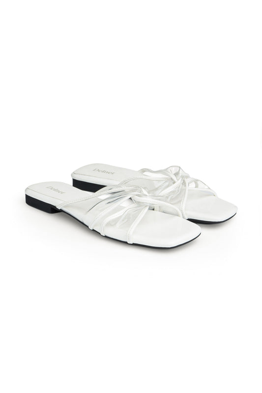 Deinet - JELLY TWISTED SLIPPERS IN WHITE