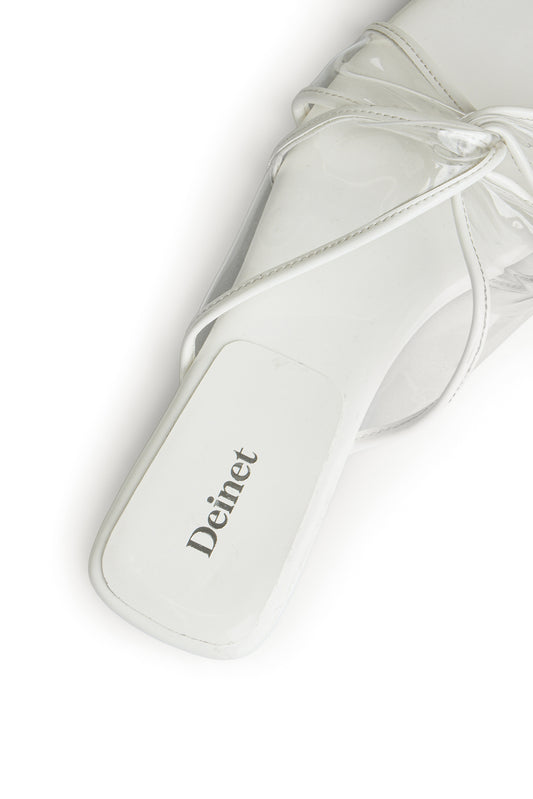 Deinet - JELLY TWISTED SLIPPERS IN WHITE