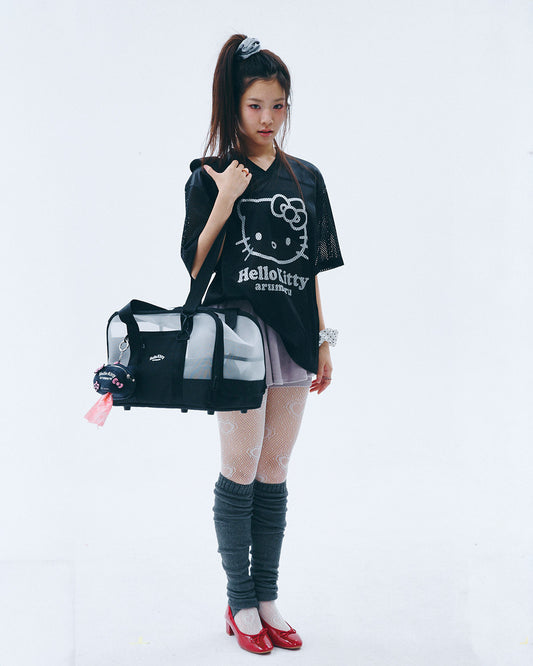 HELLO KITTY X ARUMARU CARRY BAG_BLACK
