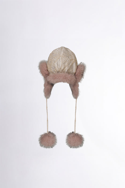 Jacquard Trooper Hat Pale Apricot