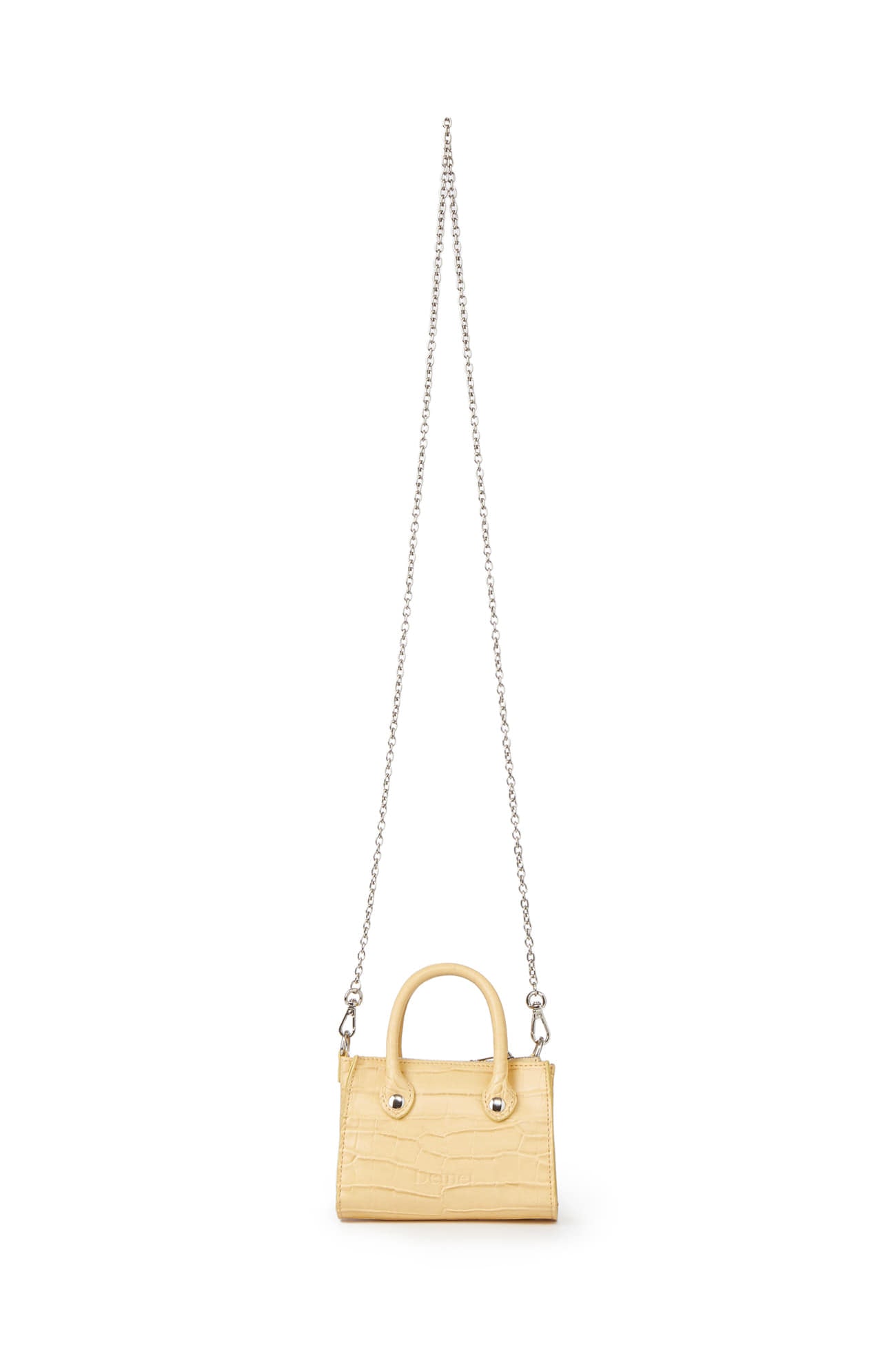 Deinet - CROCODILE PATTERN CHAIN MINI BAG IN BUTTER