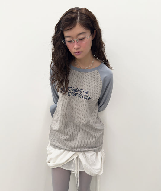 [9/12 예약발송] Dotted Raglan Top [Blue]