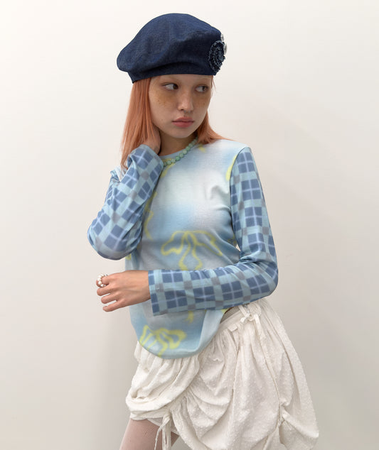 Jelly Ribbon Top [Blue]