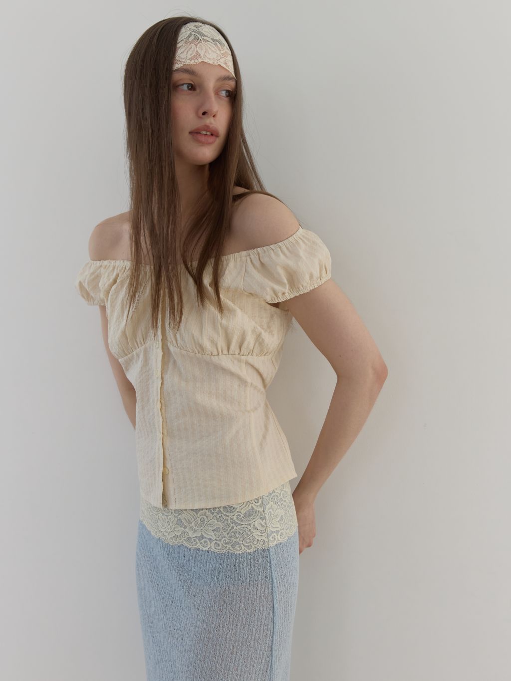 LACE HEADBAND (CREAM)