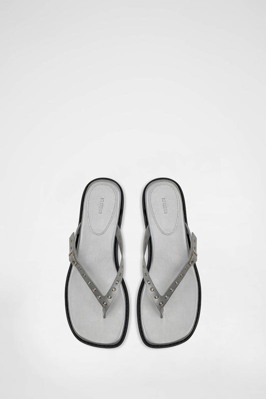 khiho - EYELET FLIP-FLOP / SILVER