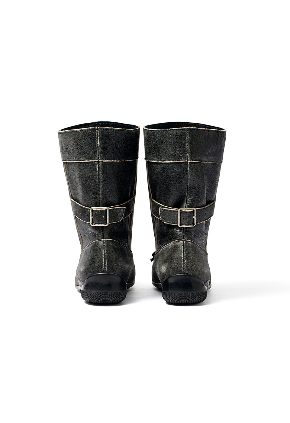 OPENYY - BALLET SLOUCHY SHORT BOOTS, CHARCOAL