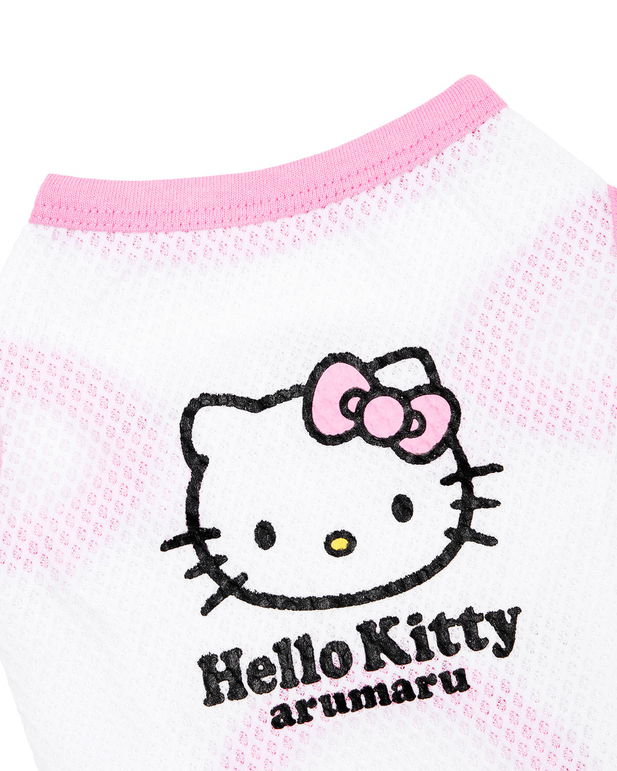 HELLO KITTY X ARUMARU PET SLEEVELESS MESH TOP_PINK-2차 재입고