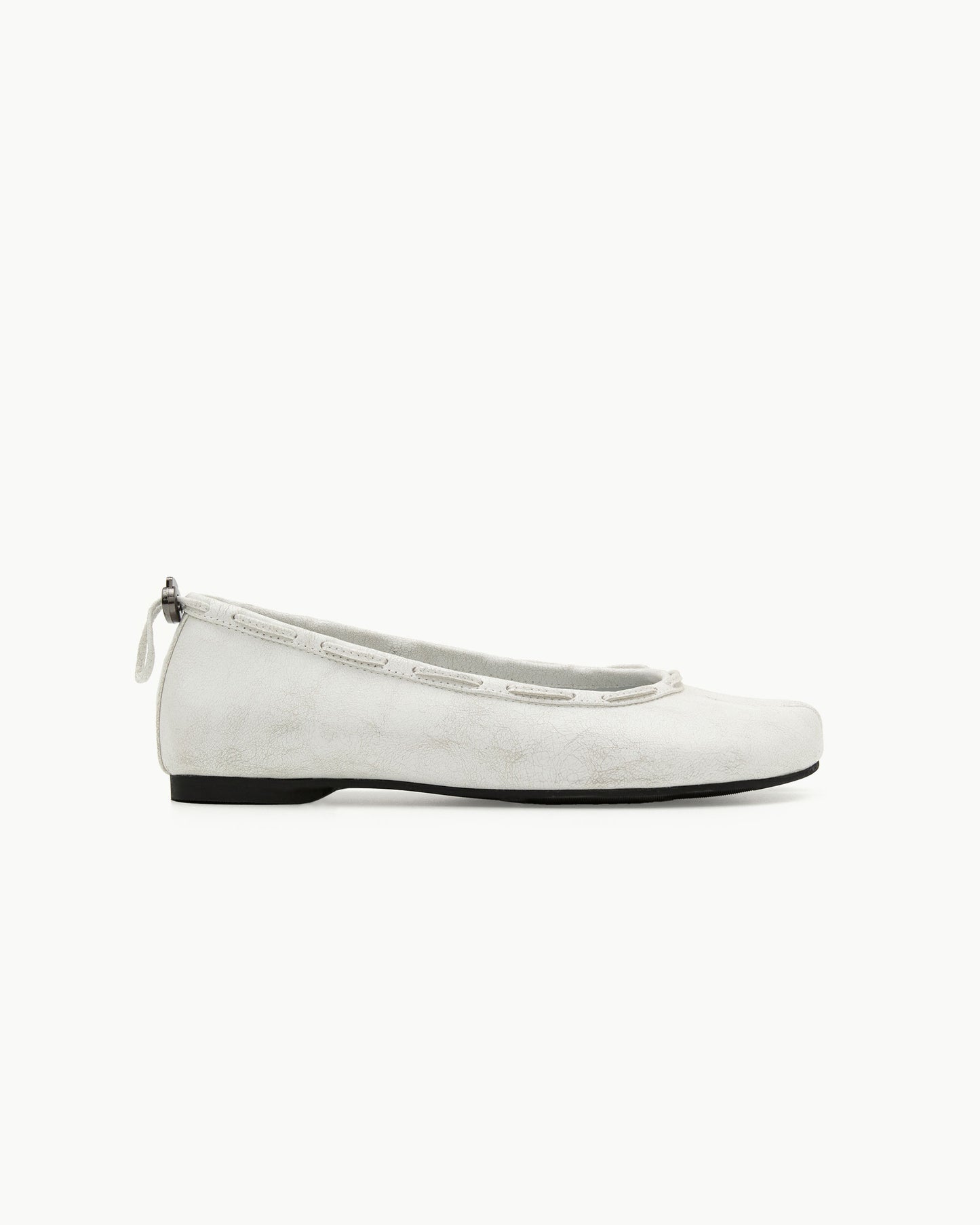 PAES - Leather String Flat / Vintage White