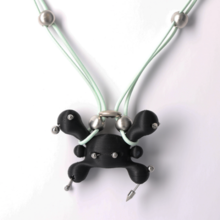 Nudibranch necklace 누디브랑크 네크리스 [PIERCED BLACK]