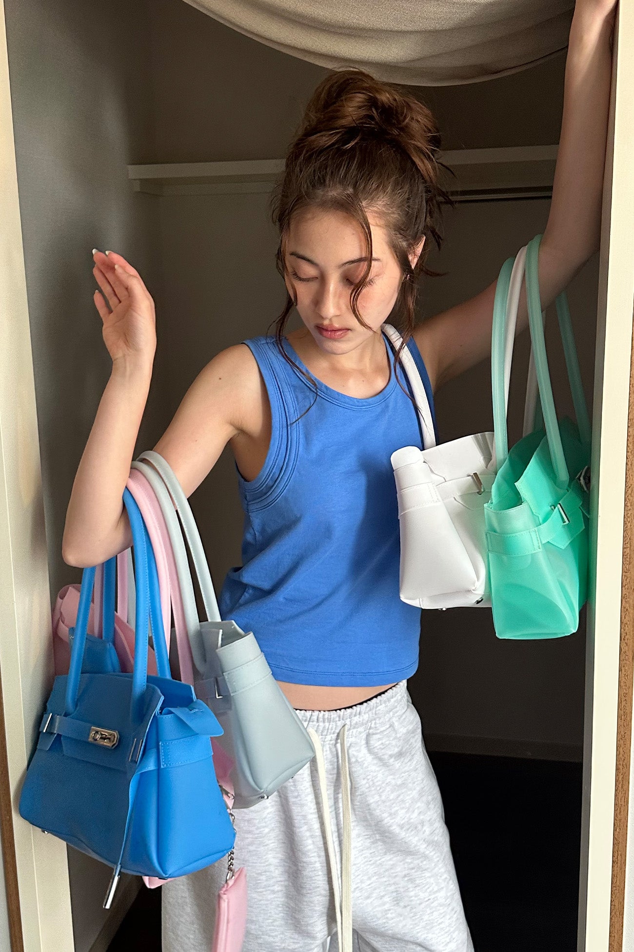 Jelly Firkin-ELLY TWO-WAY BAG IN BLUE