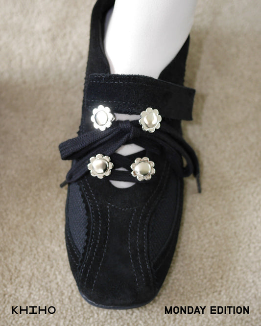 KHIHO - PINKING MARY JANE SNEAKERS / BLACK