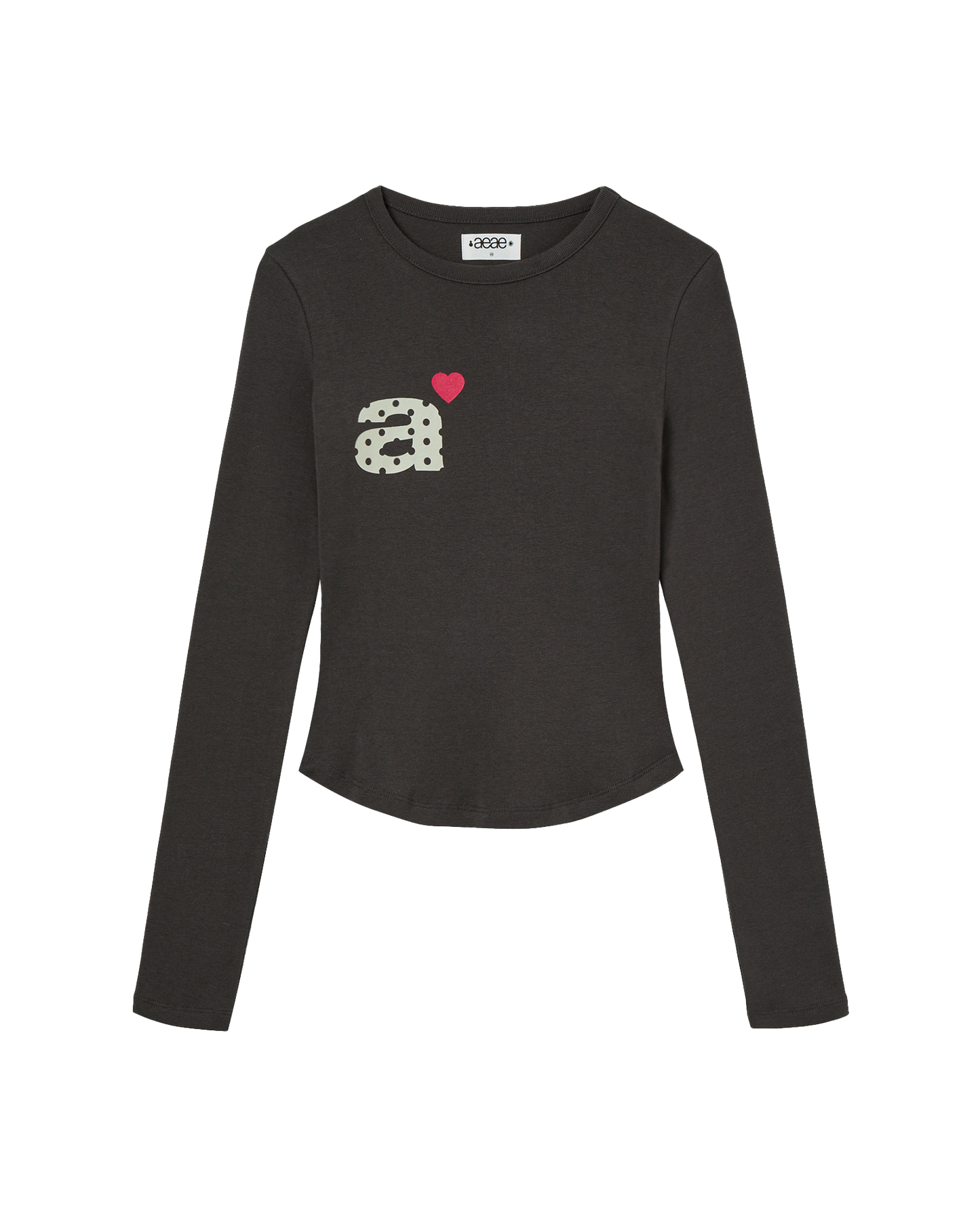 aeae - DOT SMALL LETTER L/S  [DARK BROWN]