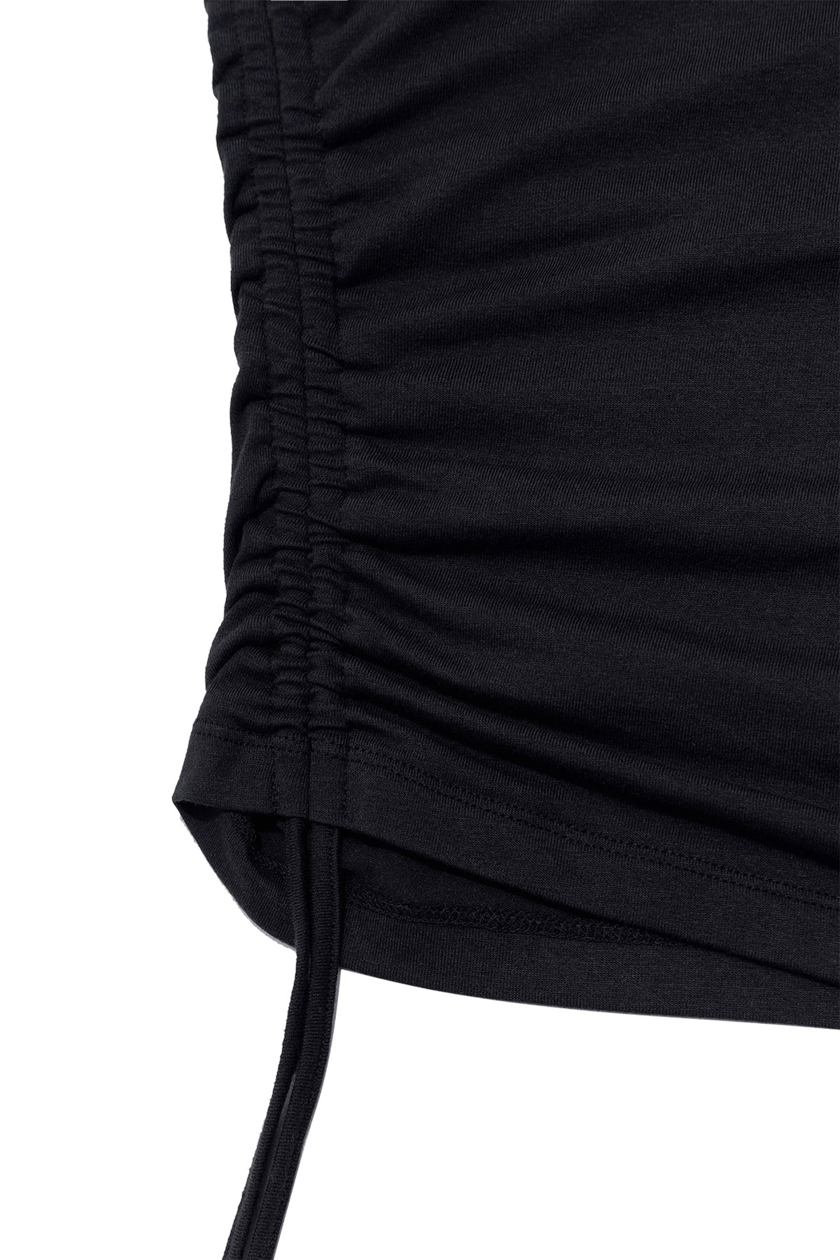 Matin Kim - STRING OFF SHOULDER SLIM TOP IN CHARCOAL