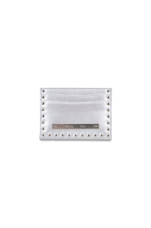 Matin Kim - WESTERN STUD CARD WALLET IN SILVER
